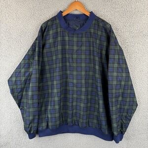 Vintage Fuzzy Zoeller Windbreaker Golf Jacket Mens 2XL Tartan Plaid Pockets Rain